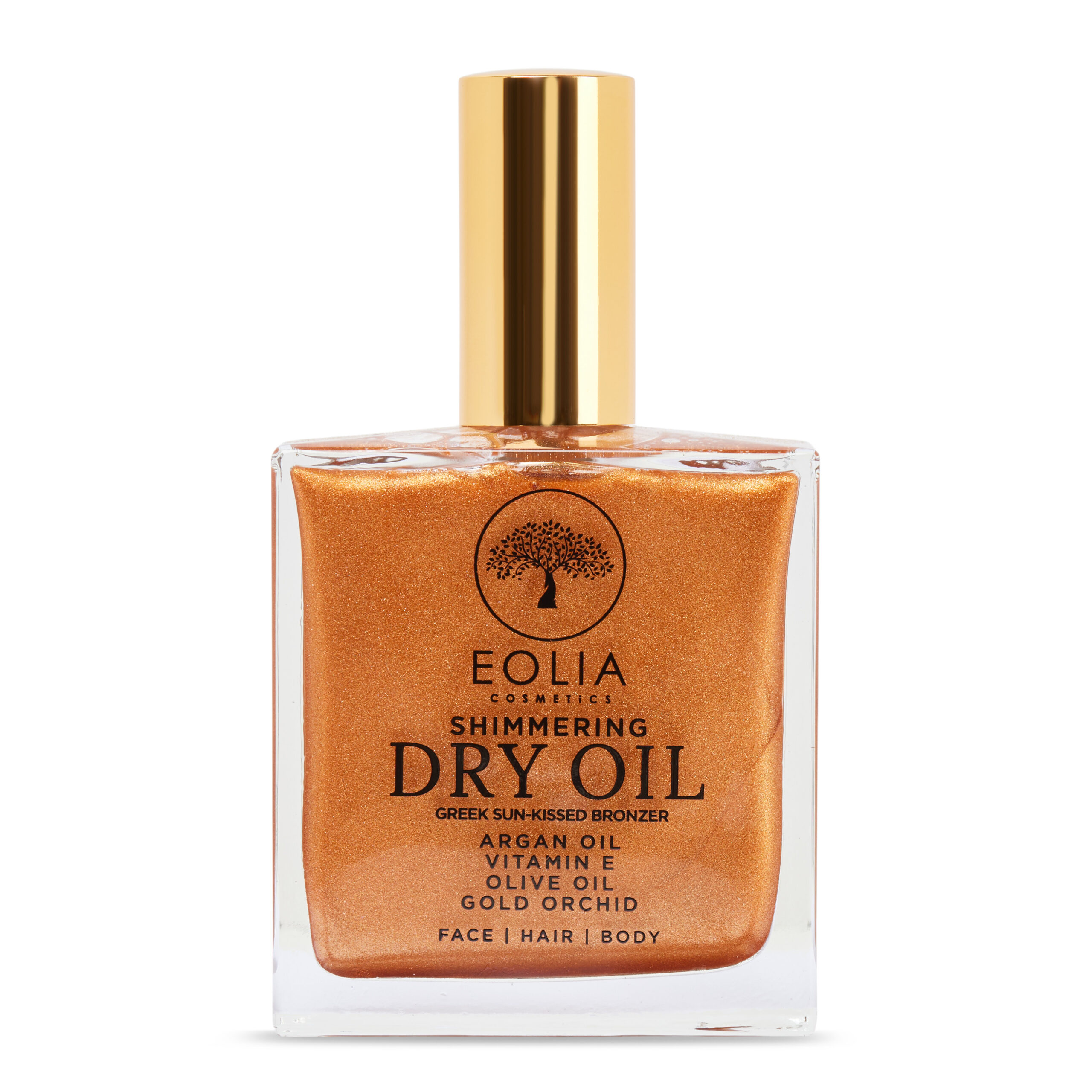 Eolia Cosmetics Shimmering Dry Oil Gold Orchid Greek Sun-Kissed Bronzer  