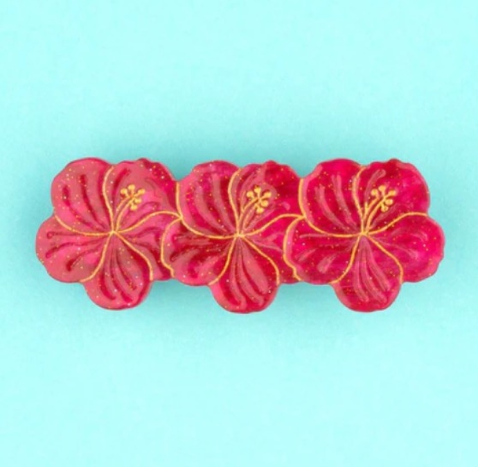hairclip barrette σε σχήμα ιβίσκου