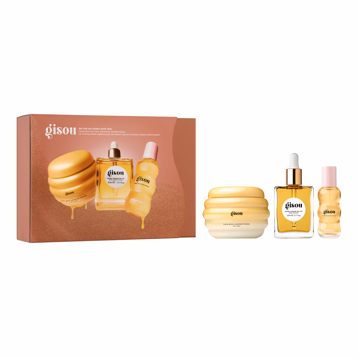 Gisou On-The-Go Honey Hair Trio