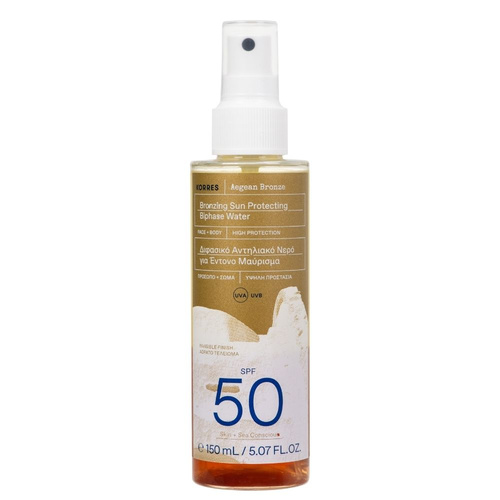 Korres Aegean Bronzing Sun Protecting BiPhase Water SPF50 