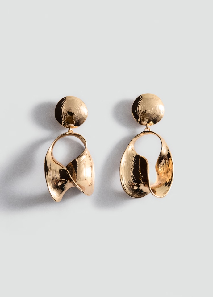 κρεμαστά σκουλαρίκια με σχέδιο