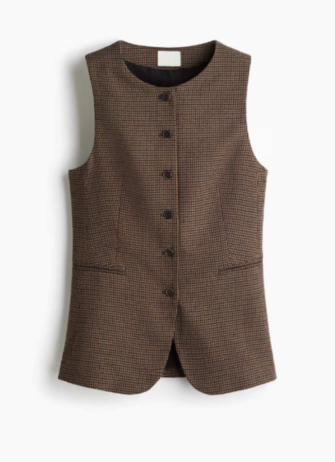 καρό γιλέκο σε tailored γραμμή