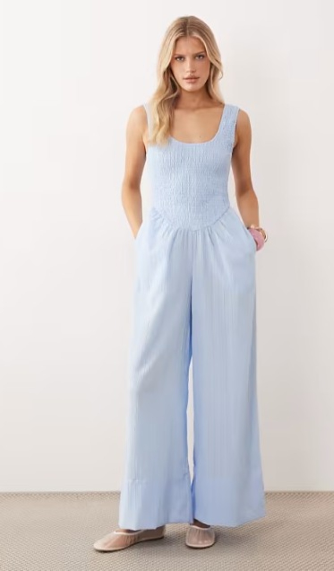 jumpsuit από crinkle ύφασμα