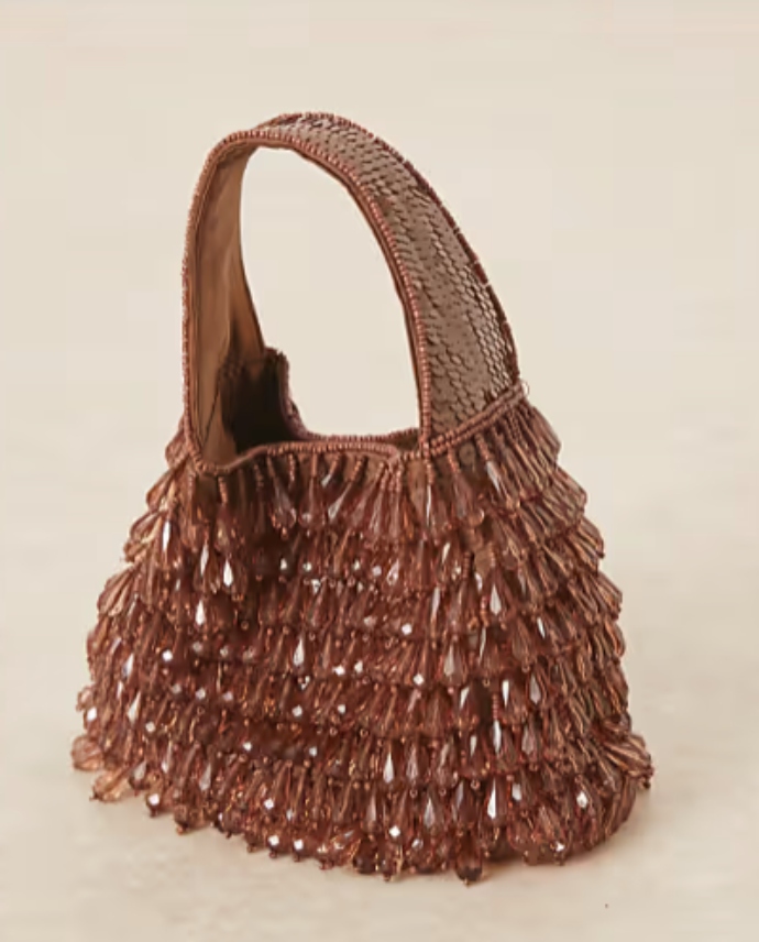 clutch bag με κεντημένες χάντρες