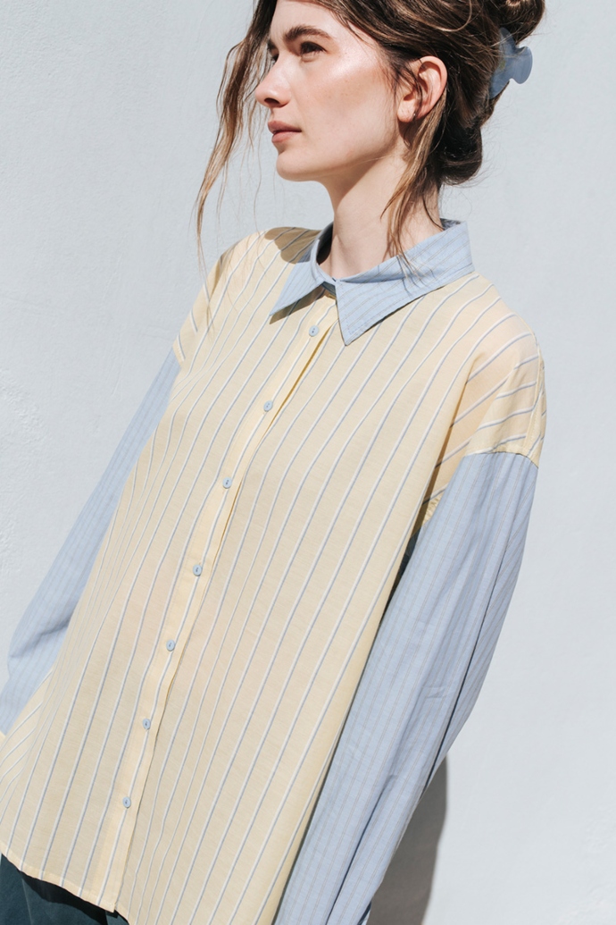 oversized ριγέ πουκάμισο