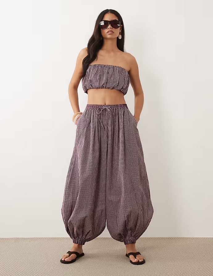 Gingham παντελόνι
