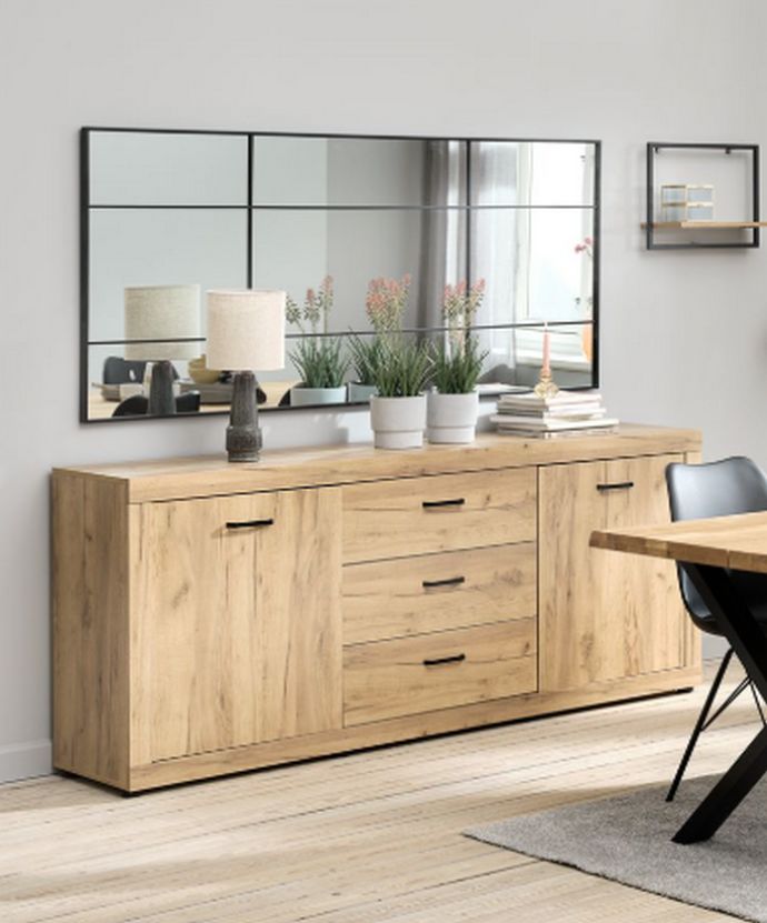 Μπουφές με 2 πόρτες 3 συρτάρια 