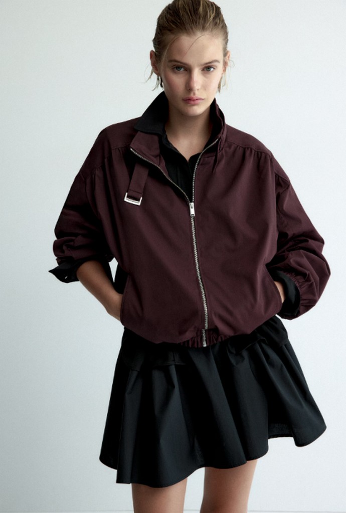 Bomber jacket σε φαρδιά γραμμή