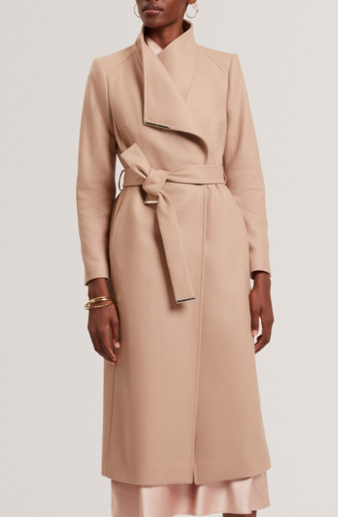 Μάλλινο καμηλό παλτό