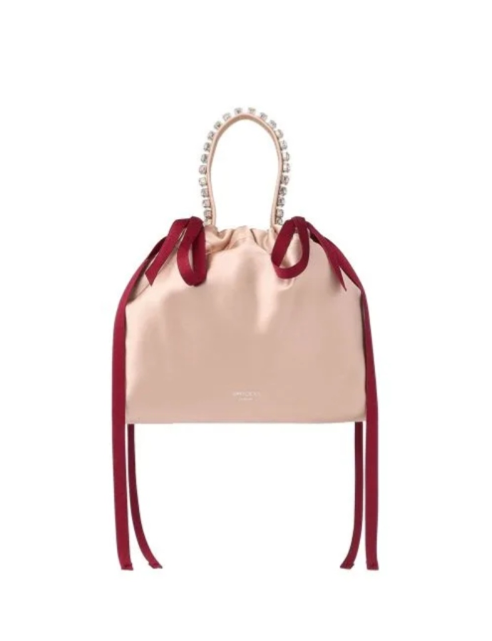 σατέν τσάντα με φιόγκους