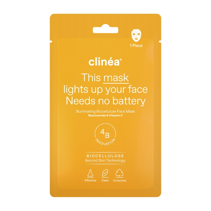 Μάσκα προσώπου λάμψης Illuminating Biocellulose Face Mask Clinea