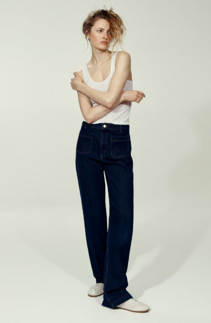 Wide-leg παντελόνι