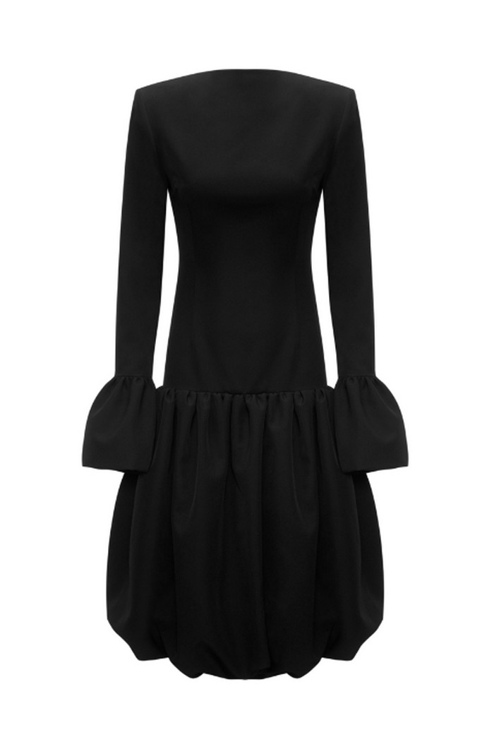 Φόρεμα balloon με ανοιχτή πλάτη