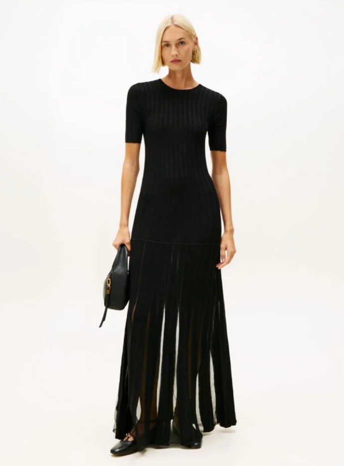 Πλεκτό φόρεμα με κρόσσια