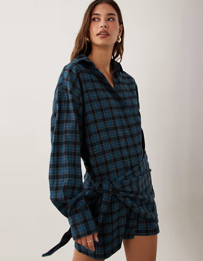Καρό shirt dress