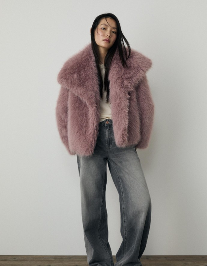 Γούνινο jacket cropped 