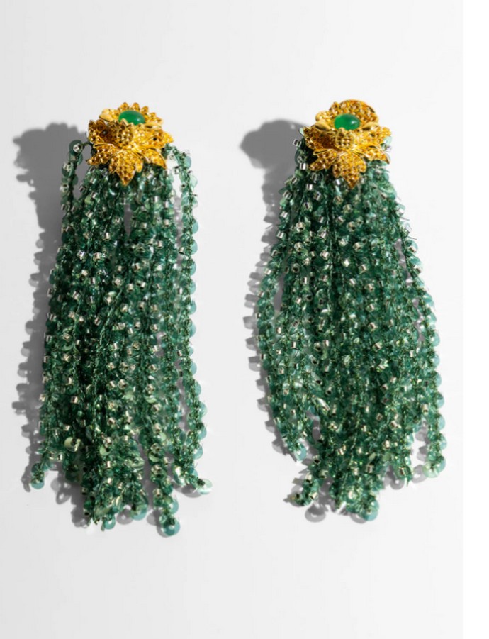 Κρεμαστά σκουλαρίκια με χάντρες 