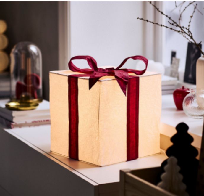 VINTERFINT επιτραπέζιο φωτιστικό, κουτί