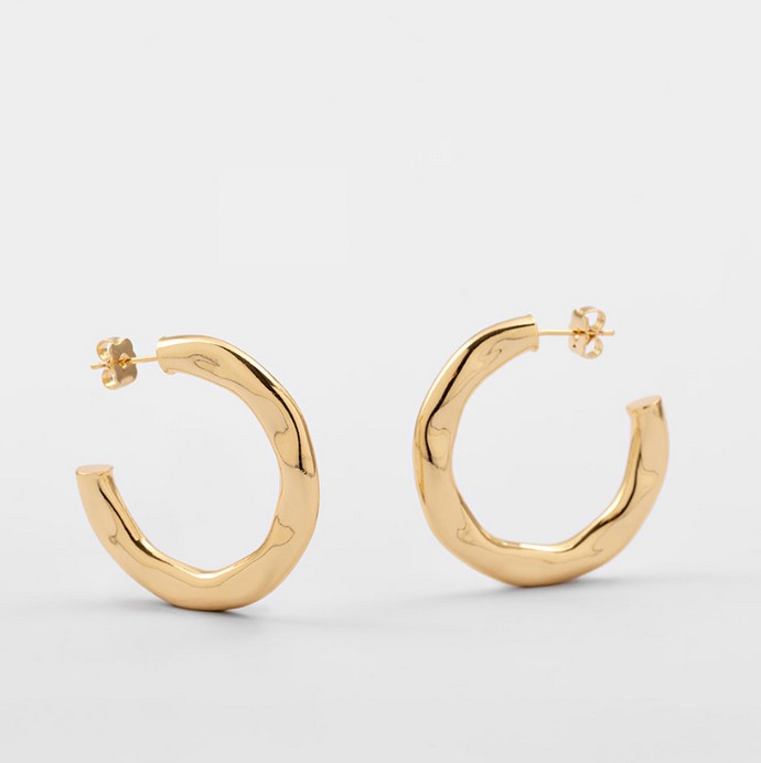 Κρίκοι με επιχρύσωμα 18Κ