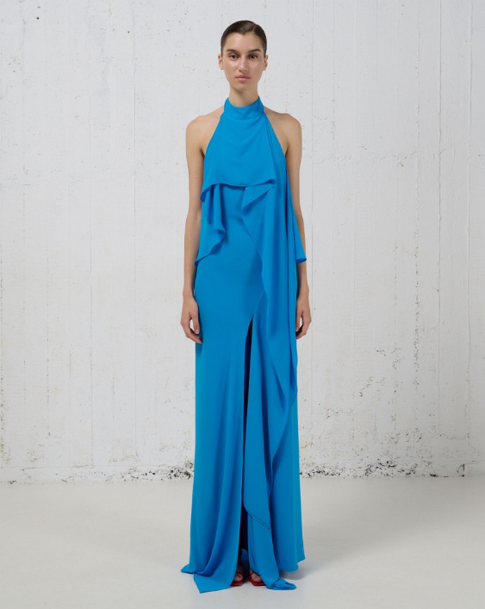 Φόρεμα halter peplum