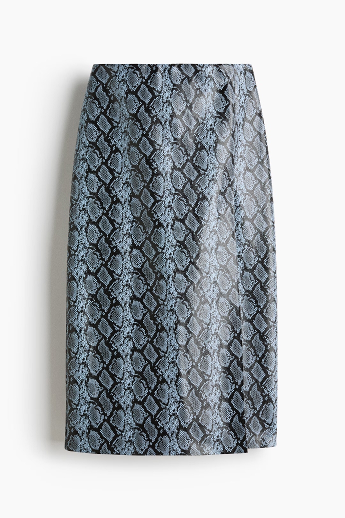 pencil midi φούστα snakeprint