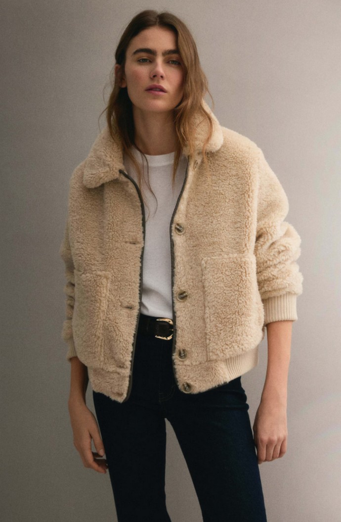 Μπουφάν τύπου teddy 