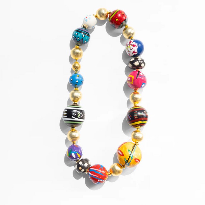 Πολύχρωμο κολιέ χειροποίητο