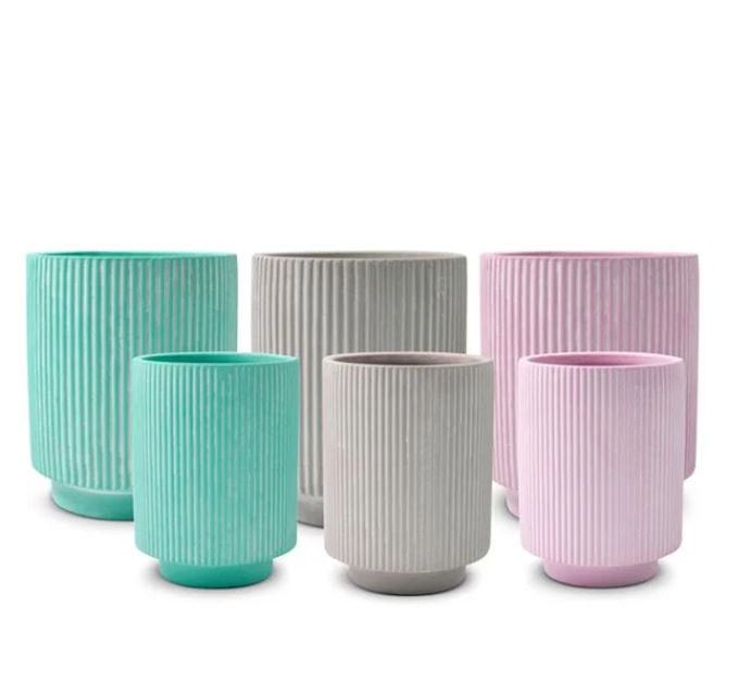 Σετ 2 κεραμικά ανάγλυφα Κασπό Lines σε 3 χρώματα