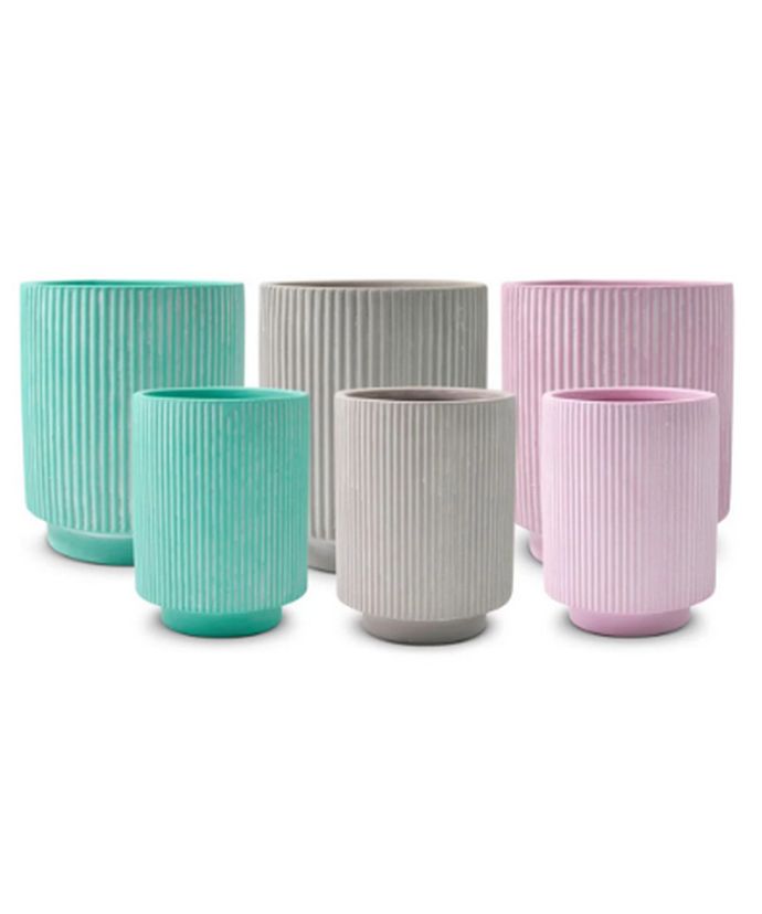 Σετ 2 κεραμικά ανάγλυφα Κασπό Lines σε 3 χρώματα 