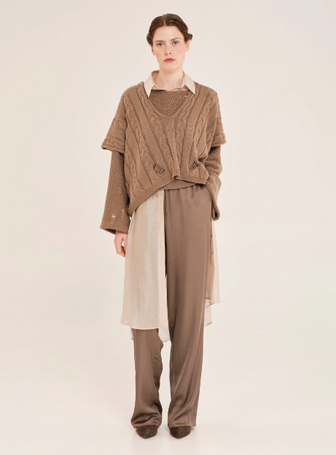 Cable-knit καζάκα