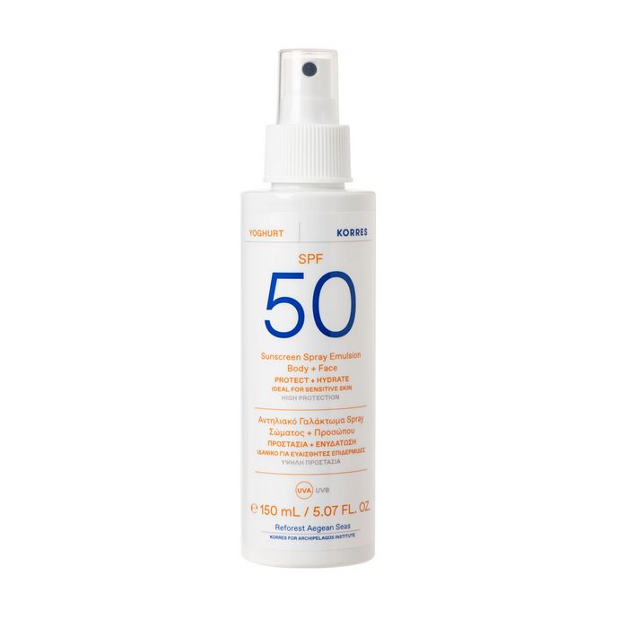 Korres Yoghurt Sunscreen Spray Protect + Hydrate, Body & Face  SPF50