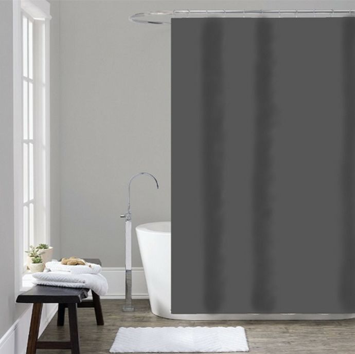 Κουρτίνα Μπάνιου Υφασμάτινη Ανθρακί