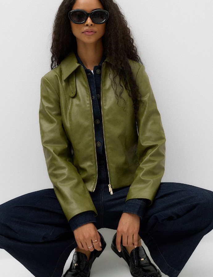 Jacket από συνθετικό δέρμα 