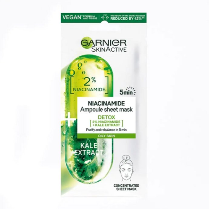 Garnier Detox Mask With 2% Niacinamide & Kale