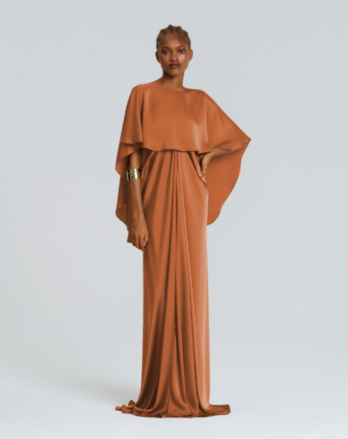Μεταξωτό cape dress