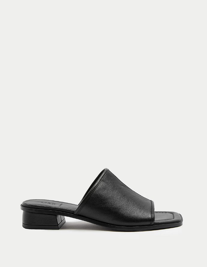 Δερμάτινα παπούτσια με χαμηλό τακούνι