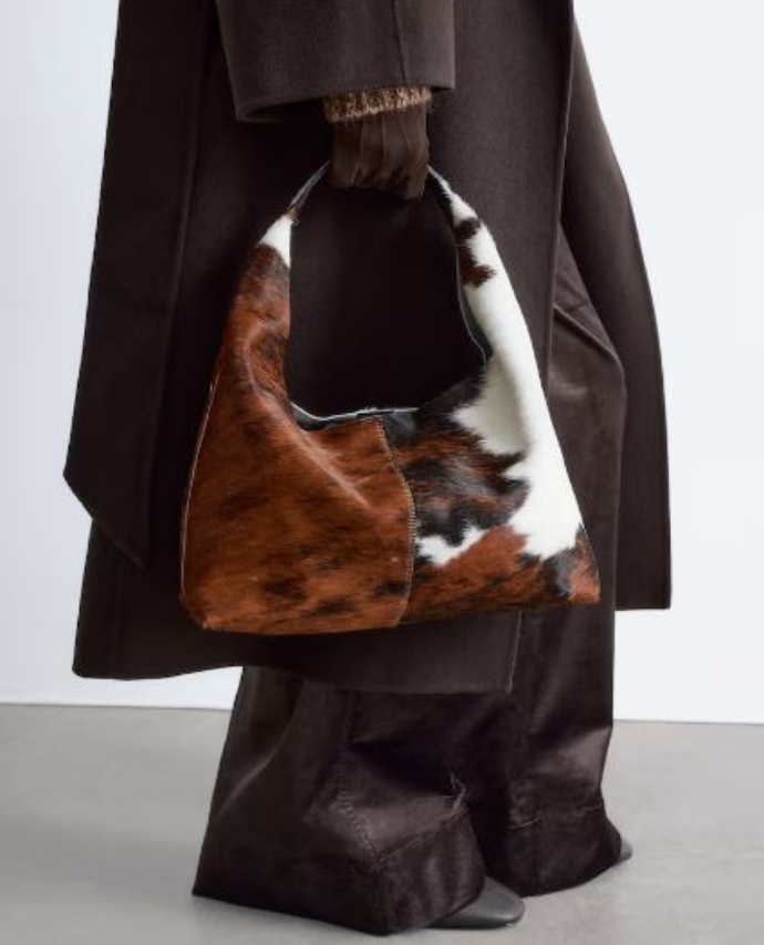 δερμάτινη τσάντα tote cow print