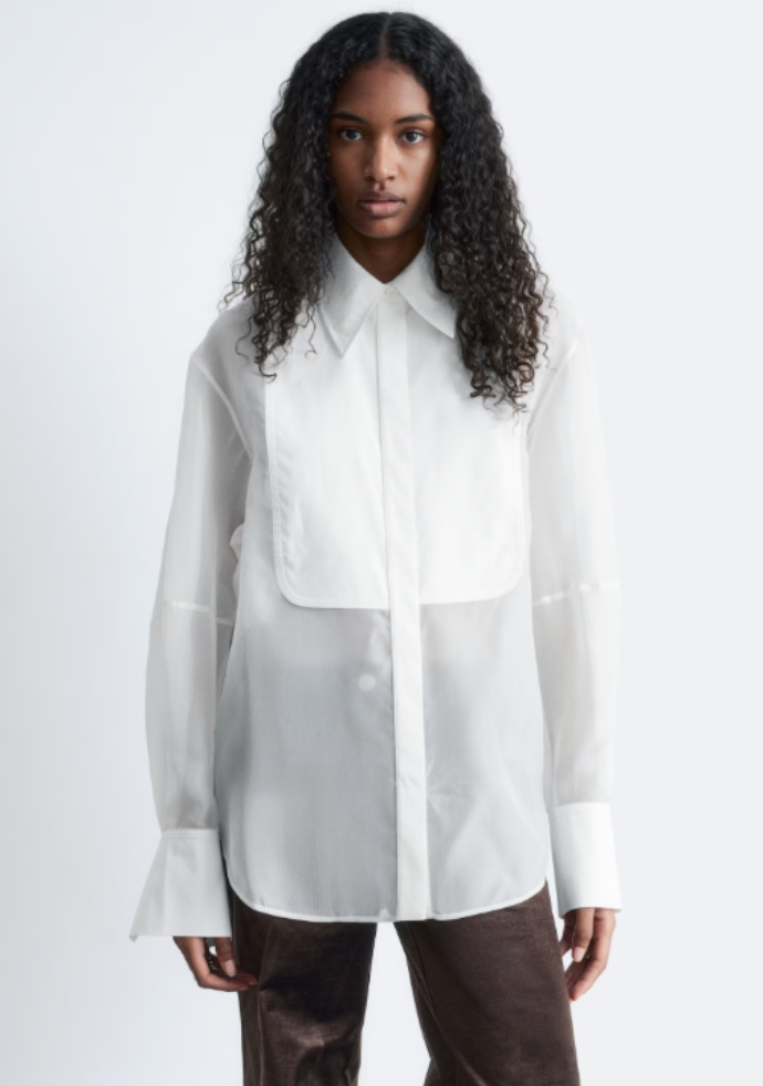 μεταξωτό πουκάμισο με διαφάνεια