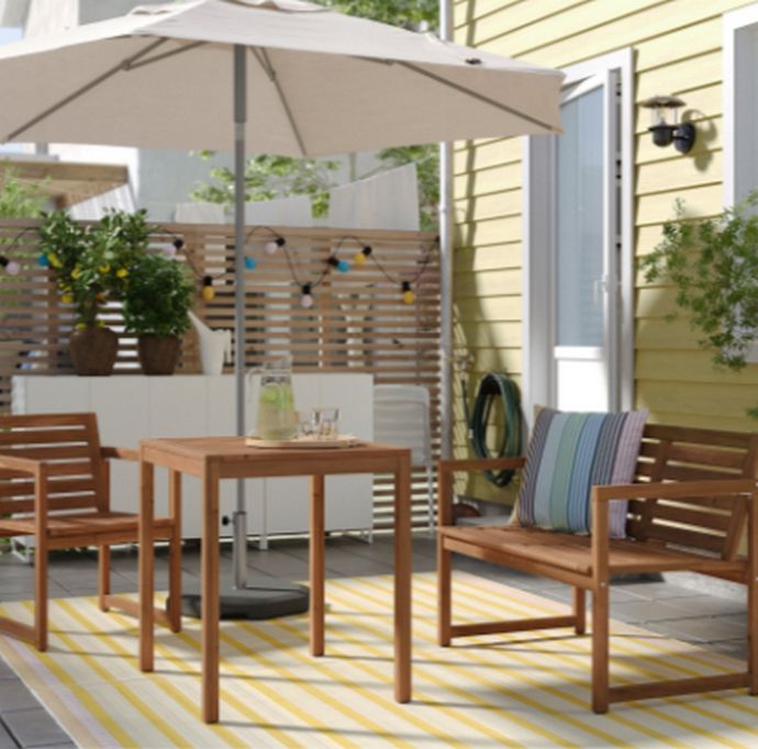 Παγκάκι με πλάτη εξωτερικού χώρου