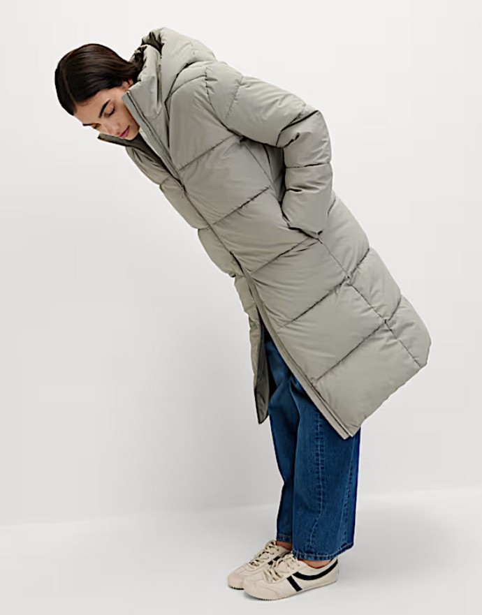 Μακρύ puffer μπουφάν