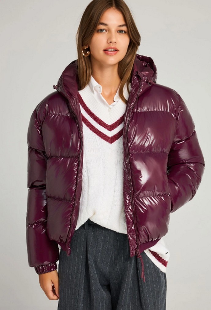 Καπιτονέ γυαλιστερό μπουφάν