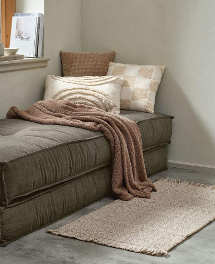 Ριχτάρι φλις σε σκούρο χρώμα της άμμου