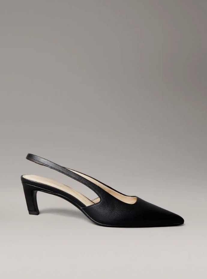 Δερμάτινα slingbacks 