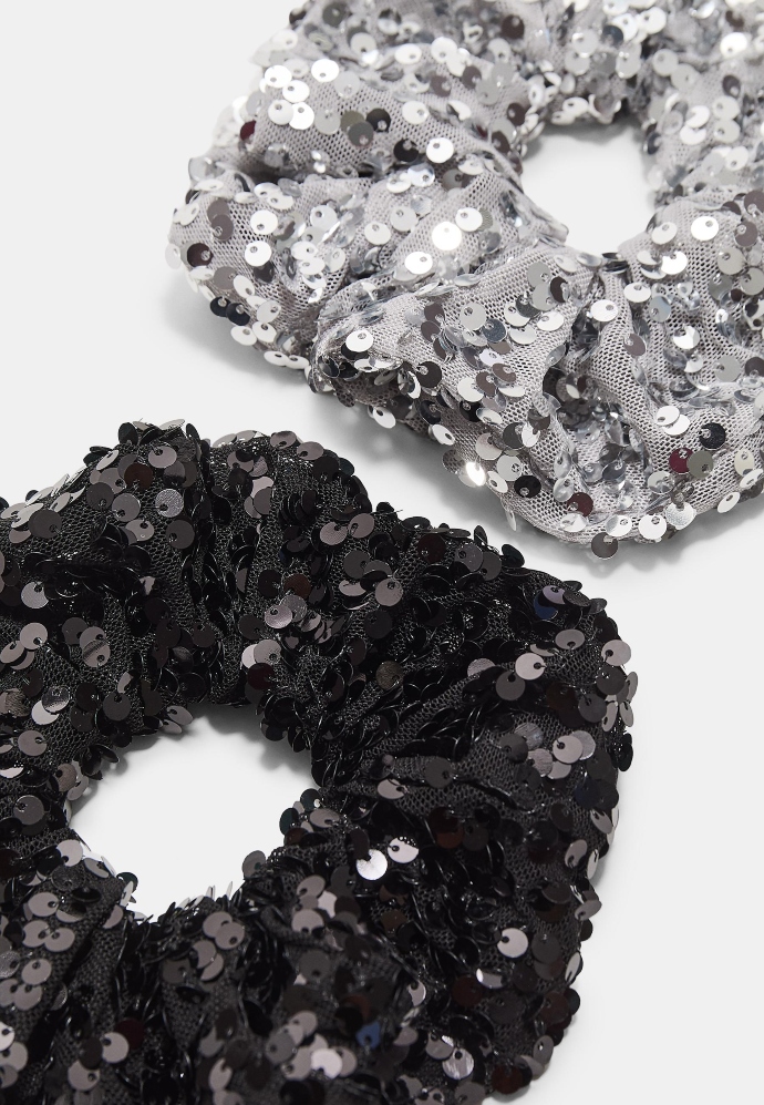 σετ με 2 λαστιχάκια μαλλιών με στρας