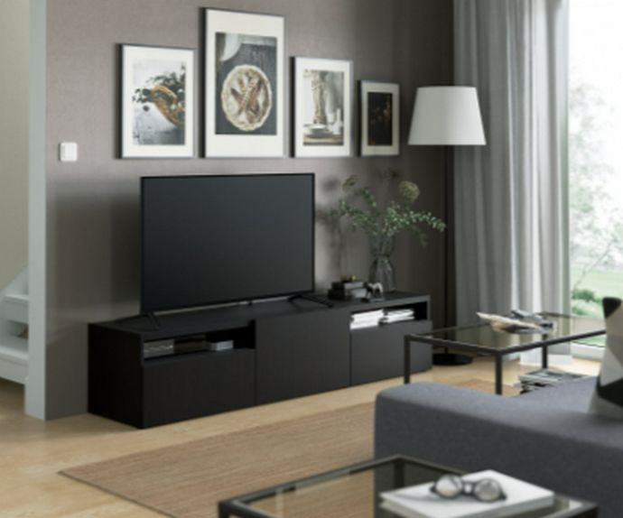 Έπιπλο TV με πόρτα/συρτάρια με μαλακό κλείσιμο