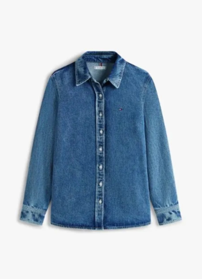denim πουκάμισο σε κανονική γραμμή