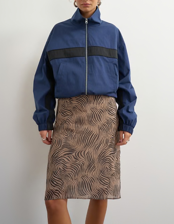 organza 90s φούστα σε zebra print