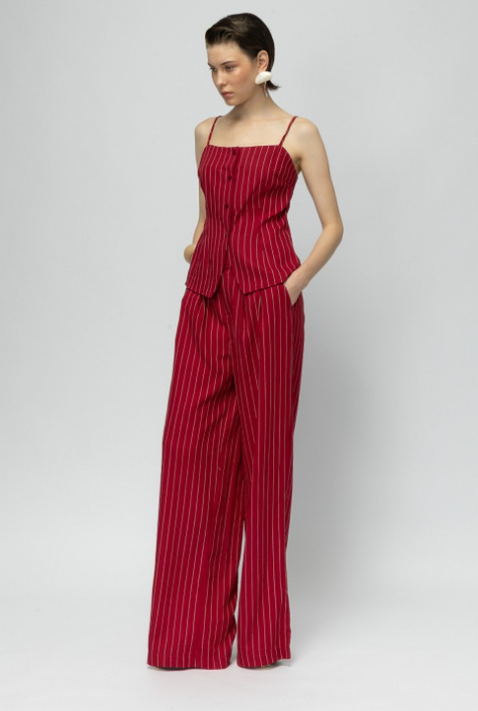 Pinstriped παντελόνι